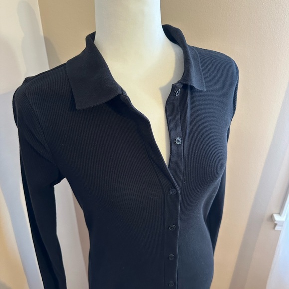 GAP Ribbed Polo Midi Dress - Picture 2 of 4